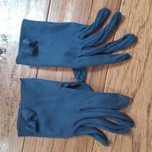 Christian Dior vintage blue cotton bow gloves